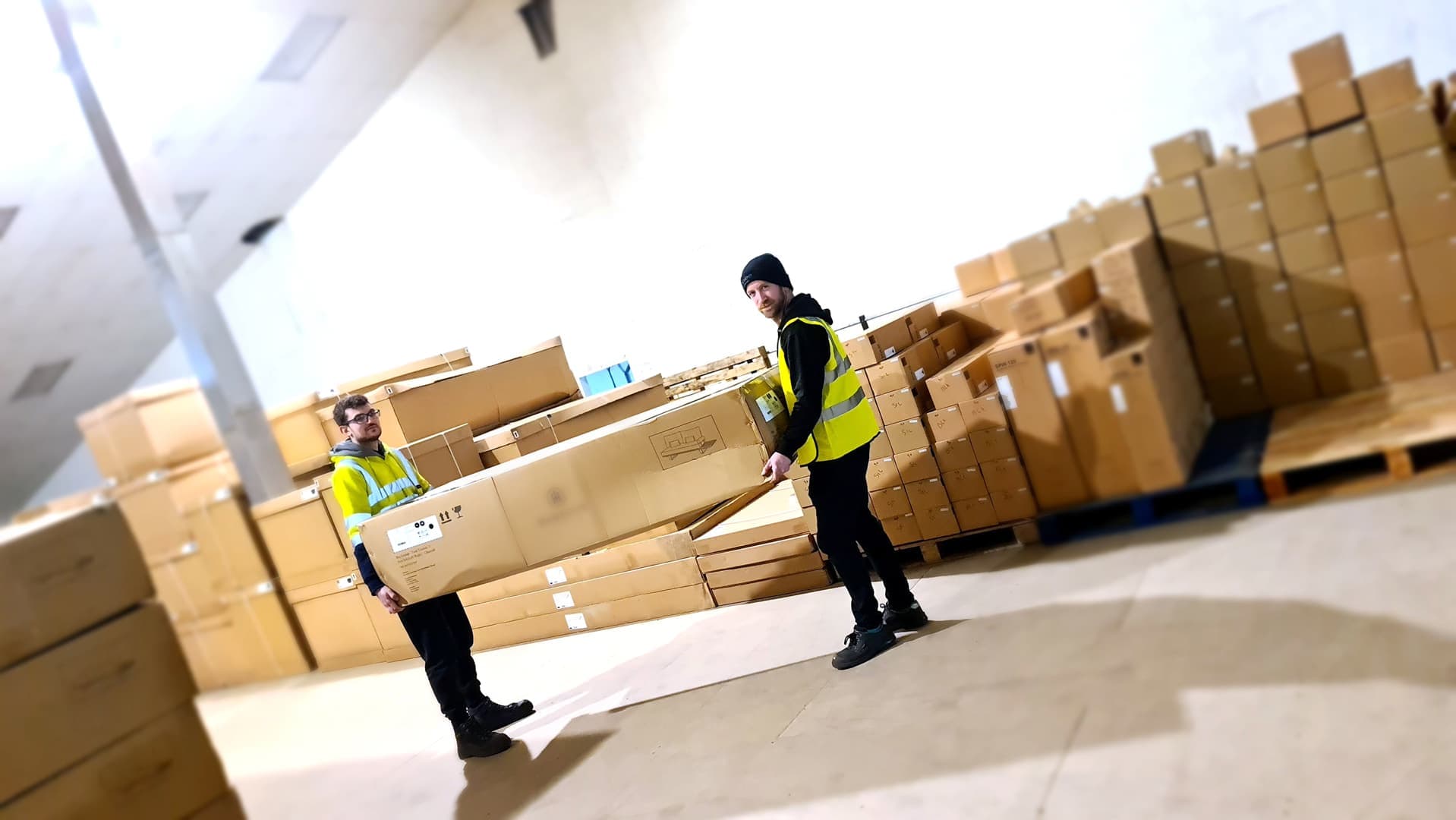 Large furniture item prepared for specialist fulfilment